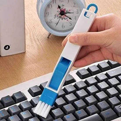 0850 2 in 1 Multi-Function Plastic Window Slot Keyboard Wardrobe Dust Removal Cleaning Brush