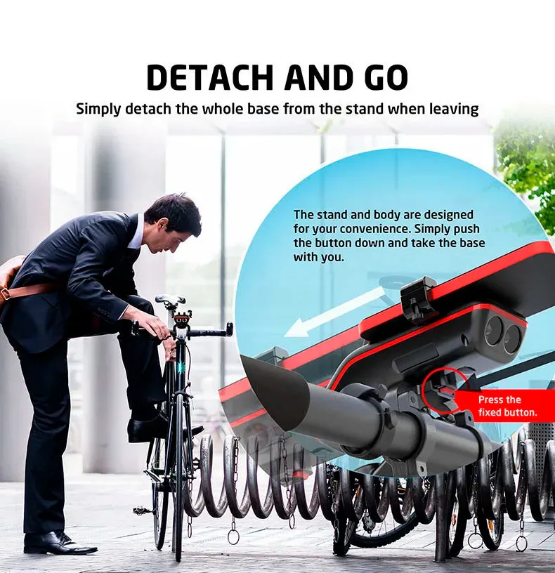 10-in-1 Bike Phone Holder | Bluetooth Speaker, 5000mAh Power Bank, Light & Horn