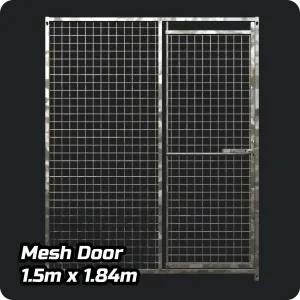 1.5 x 1.84m RIGHT DOOR - Heavy-duty Galvanized Dog Run Panel - Mesh