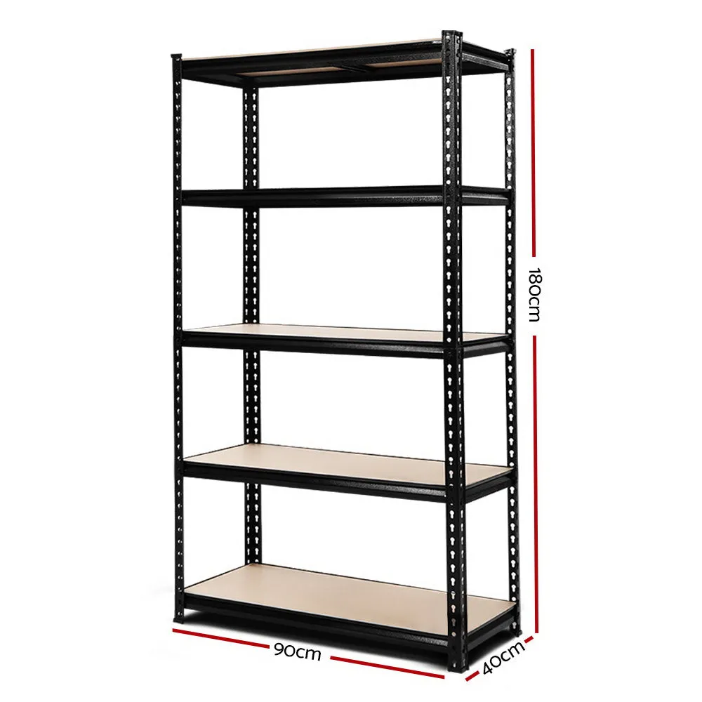 1.8m 5-Shelves Steel Warehouse Shelving Racking Garage Storage Rack Grey