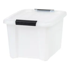 19 Qt. (4.75 Gal.) Pearl Latch Box, Stackable Plastic Storage Bins with Lids, Single Pk