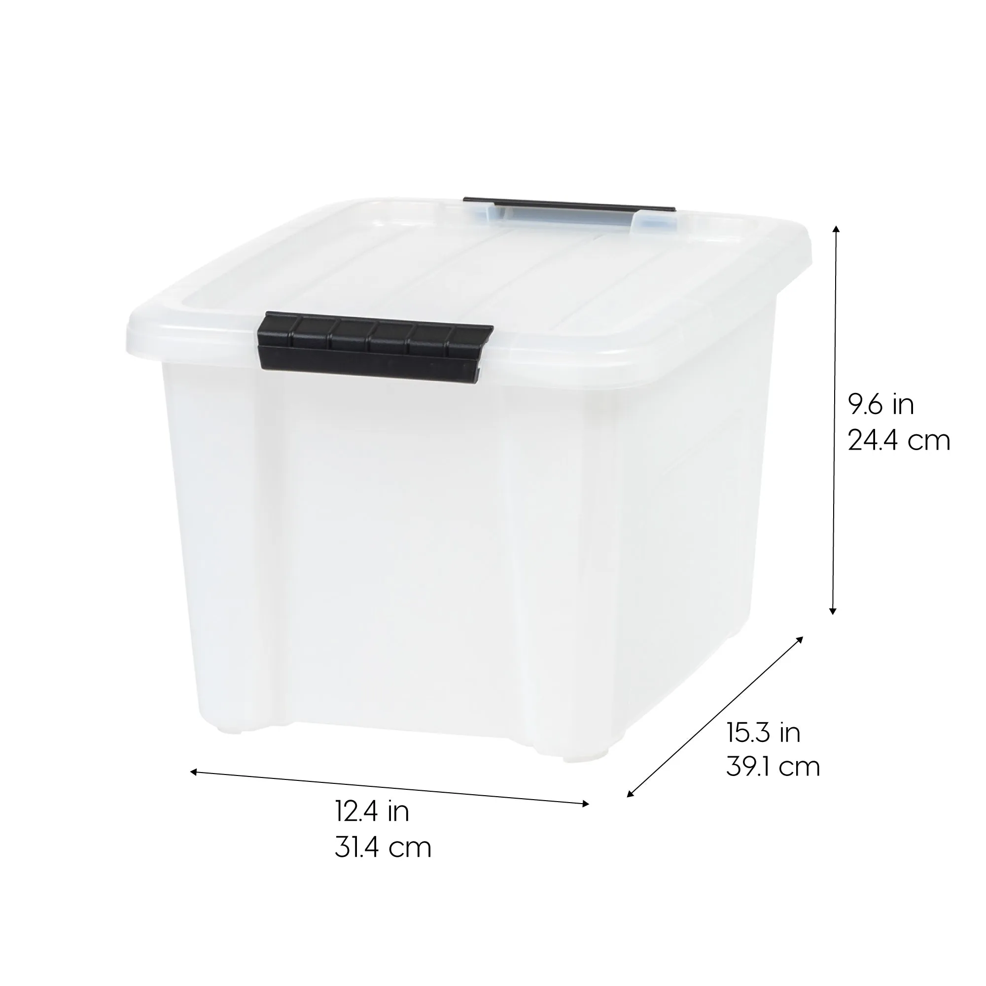 19 Qt. (4.75 Gal.) Pearl Latch Box, Stackable Plastic Storage Bins with Lids, Single Pk