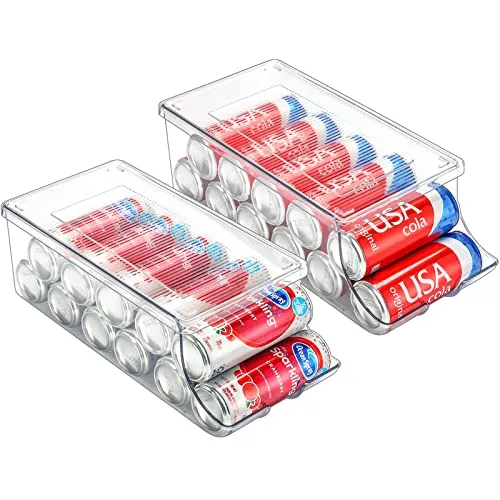 (2 Pack) Soda Can Organizer Dispenser for Refrigerator | Puricon