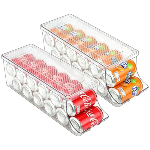 (2 Pack) Soda Can Organizer Dispenser for Refrigerator | Puricon