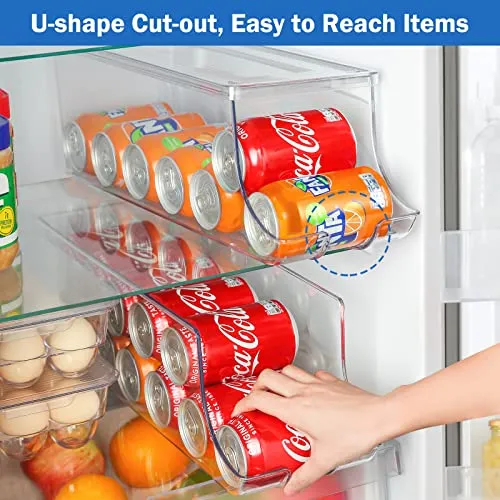 (2 Pack) Soda Can Organizer Dispenser for Refrigerator | Puricon