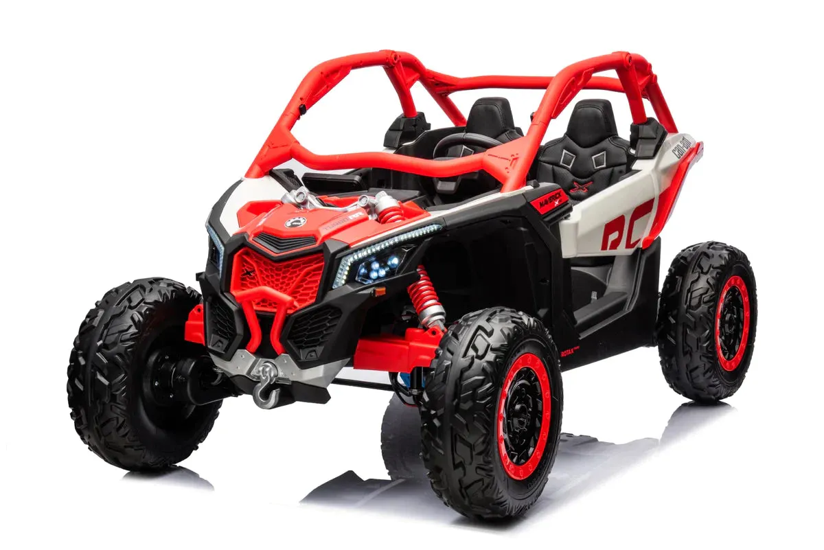 2025 | 2x24V Licensed CAN AM RS Maverick UTV Kids' Ride-On Car Large 2 Seater Buggy | 4x4 Upgraded | Leather Seats | Rubber Tires |  800Watts | Remote