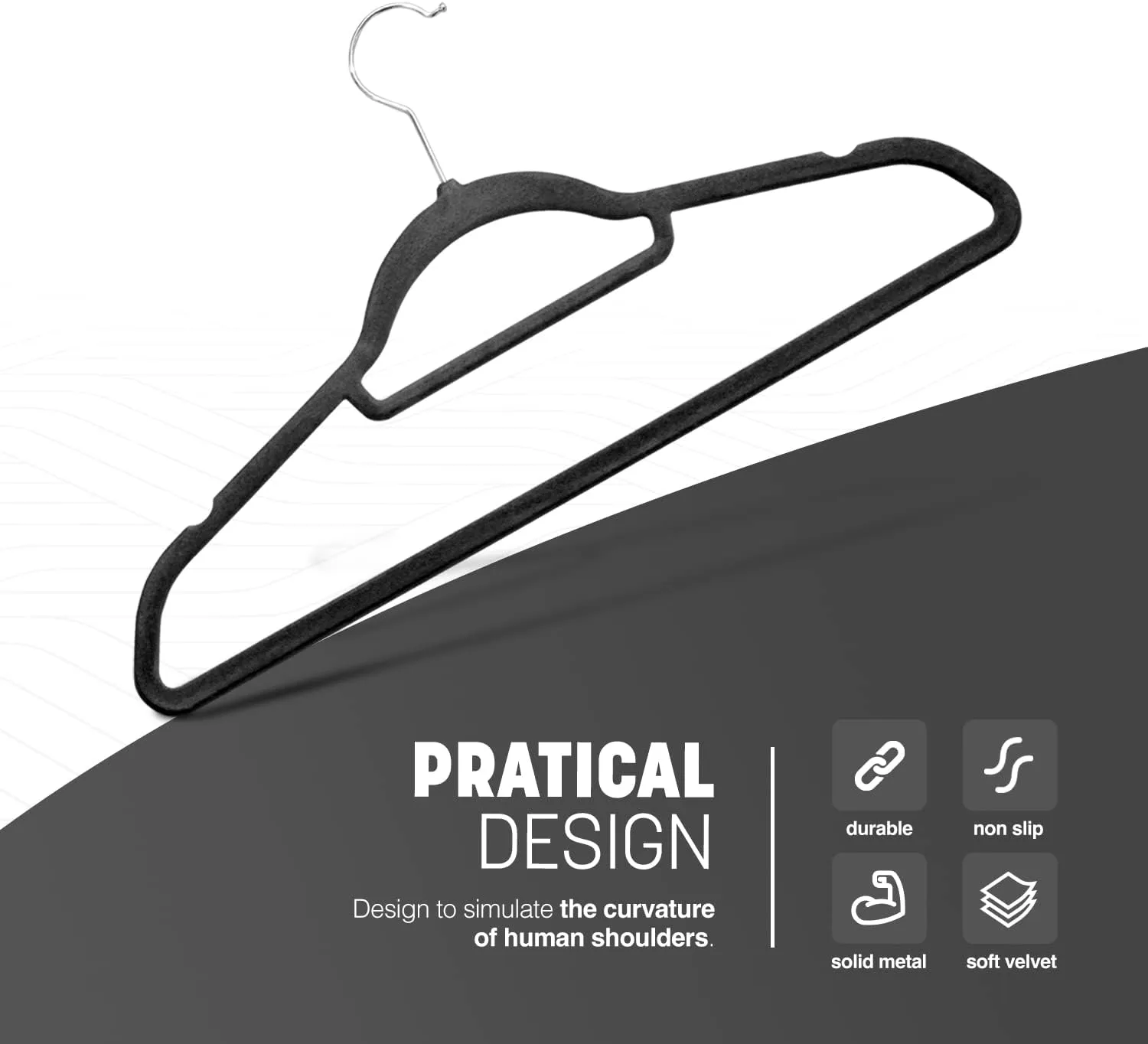 20pcs - 50pcs Velvet Hangers -Space- Saving Non-Slip Clothes Hangers with 360° Swivel Hook, Ultra-Thin Design for Maximized Closet Space