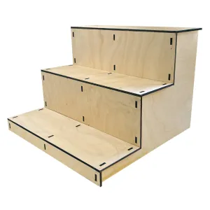 3-Tier Straight Wooden Portable Display Stand