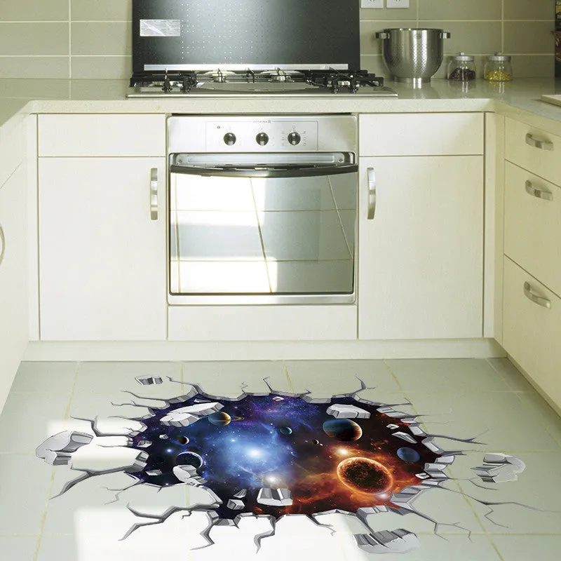 3D Universe Celestial Body Ceiling Floor Decals