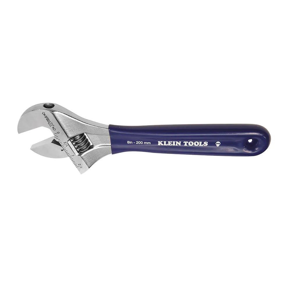 Adjustable Wrench, Extra-Wide Jaw, 8-Inch