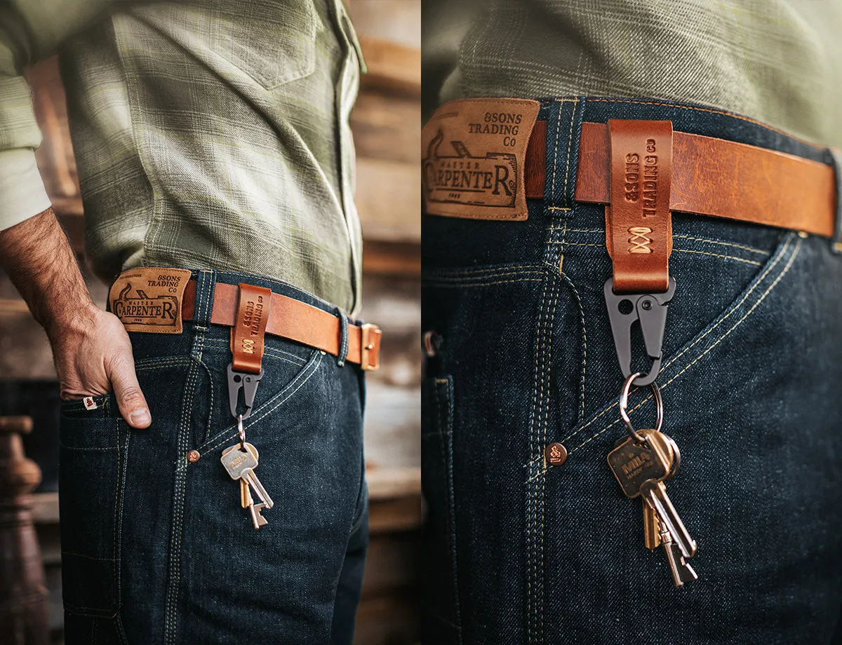 &SONS Short Key Fob Tan