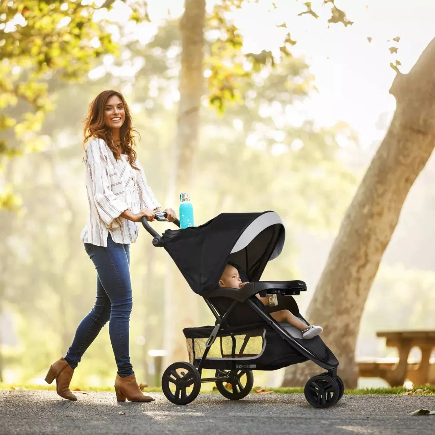 Baby Stroller with Car Seat  Combo -Black-Gray