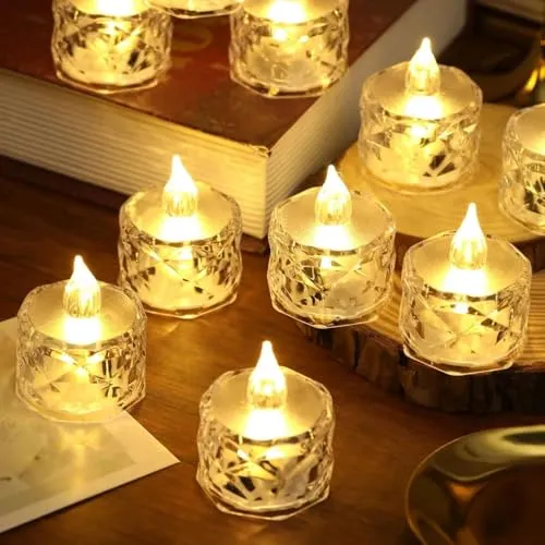 Bluedeal LED Electric Candle Light for Home Decoration Flameless LED Candles for Diwali Birthday Decoration (Pack of 24)