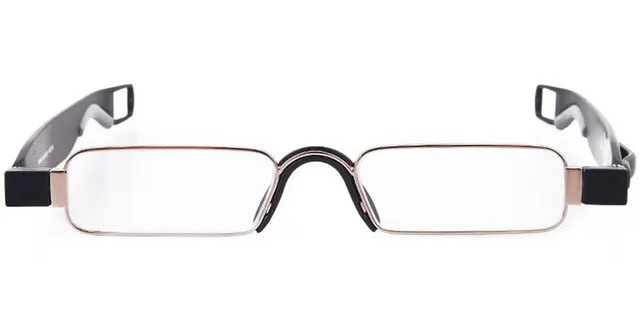 Brightzone Unisex Full Rim Alloy Square Folding Reading Glasses