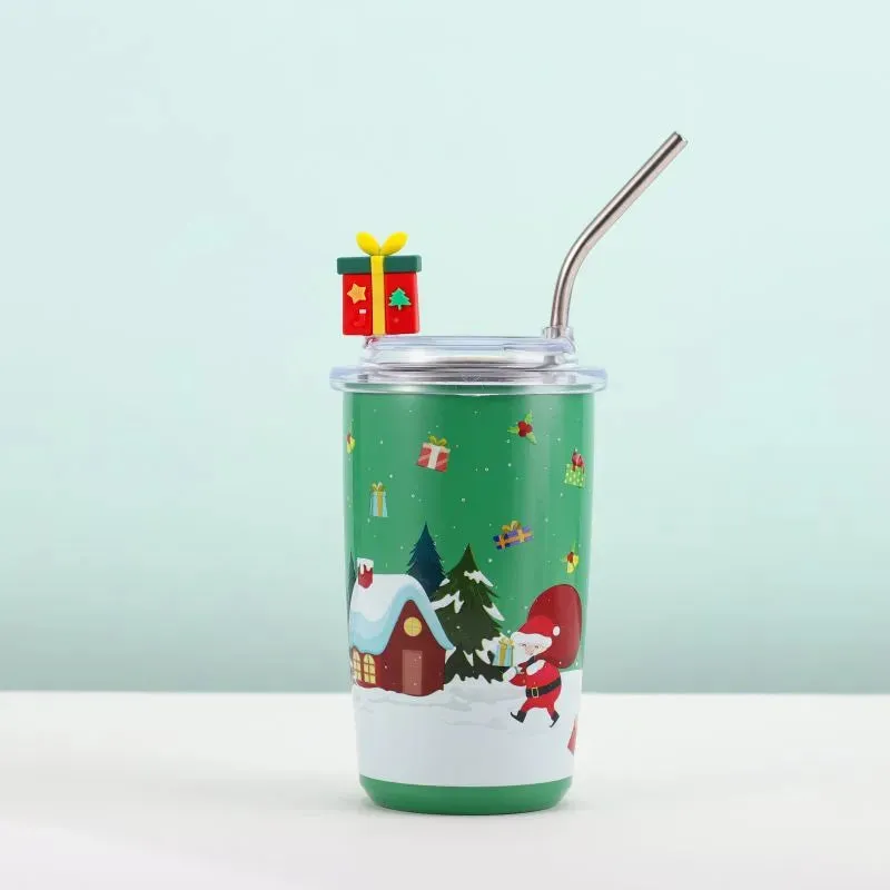 Christmas Theme 304 Stainless Steel Insulation Cup 450ml