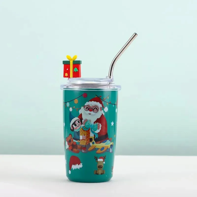 Christmas Theme 304 Stainless Steel Insulation Cup 450ml