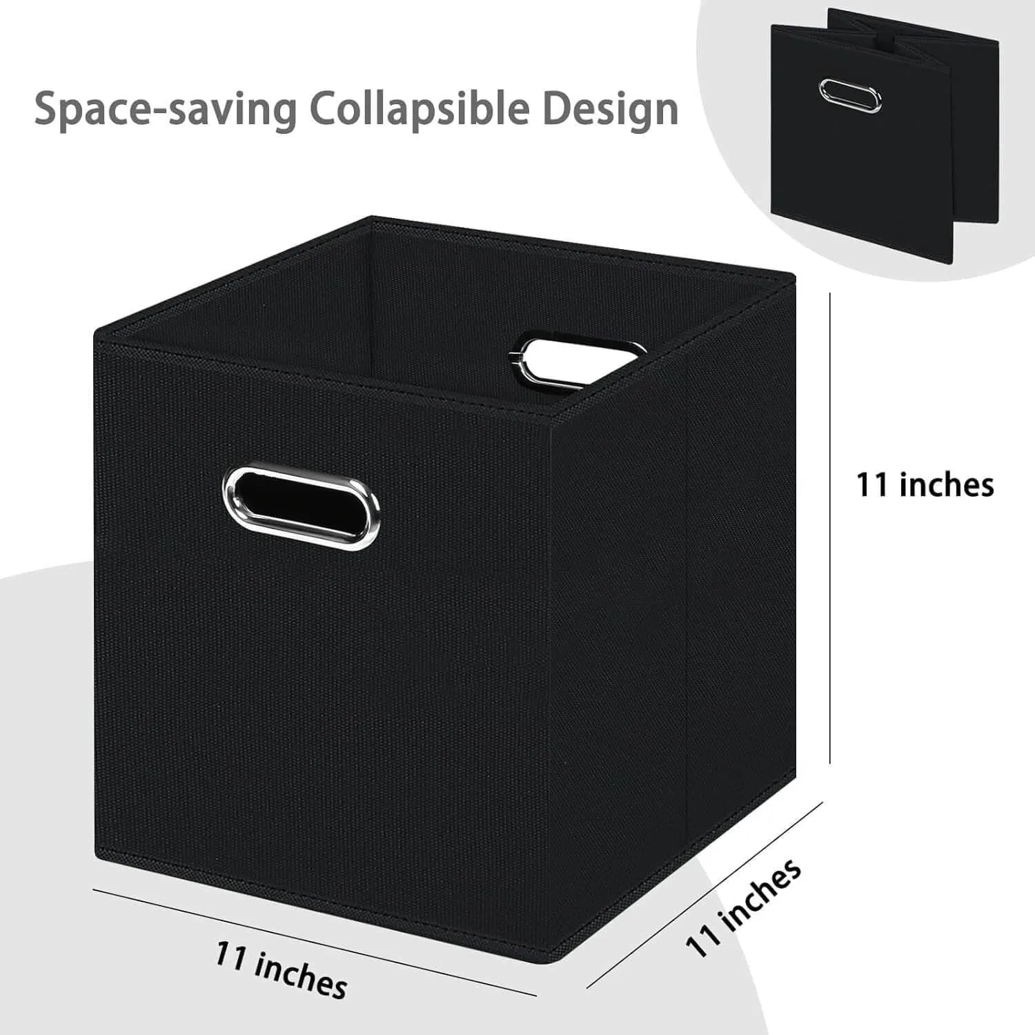 Collapsible Storage Box With Handles