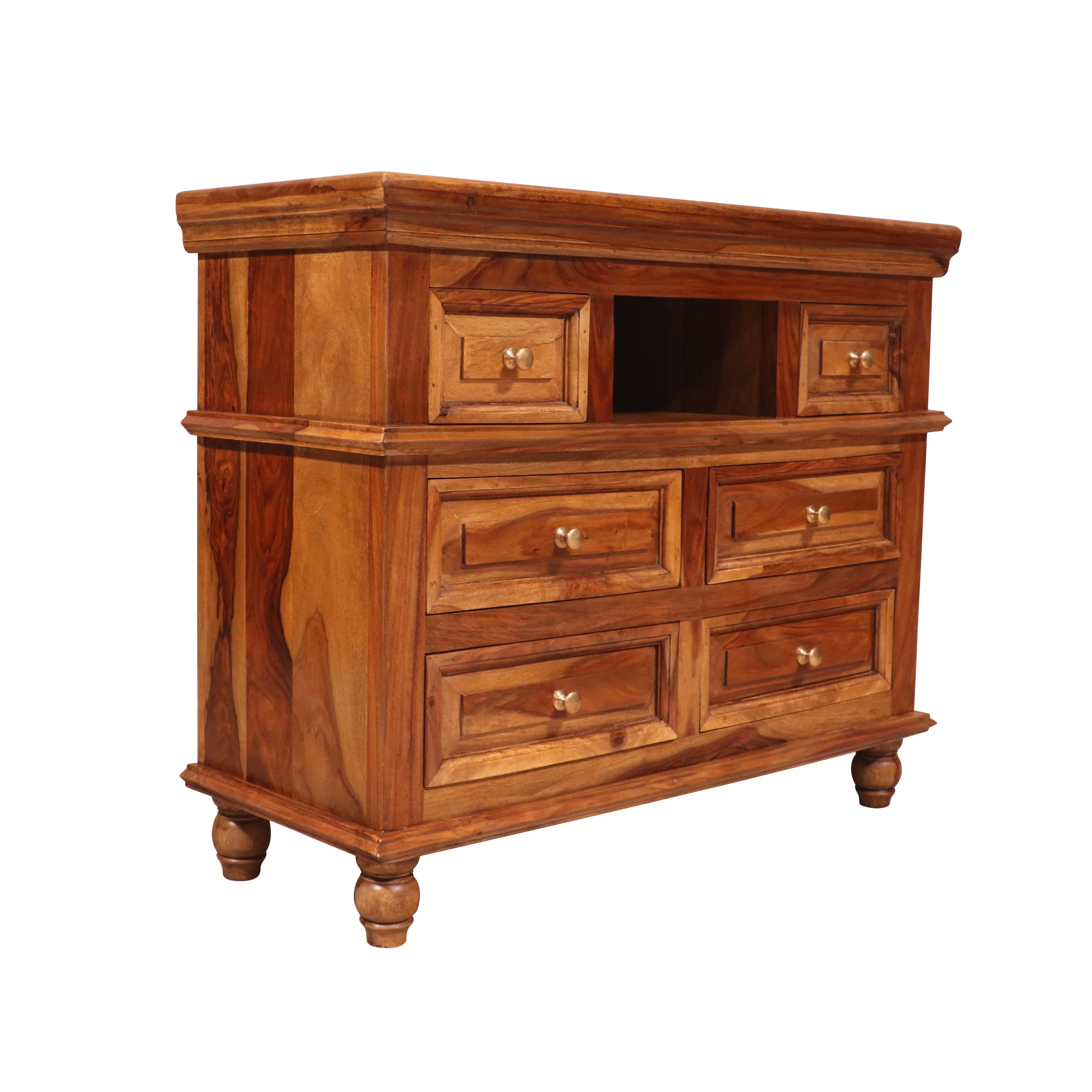 Compact Sheesham wood 2  4 Drawer's Chest