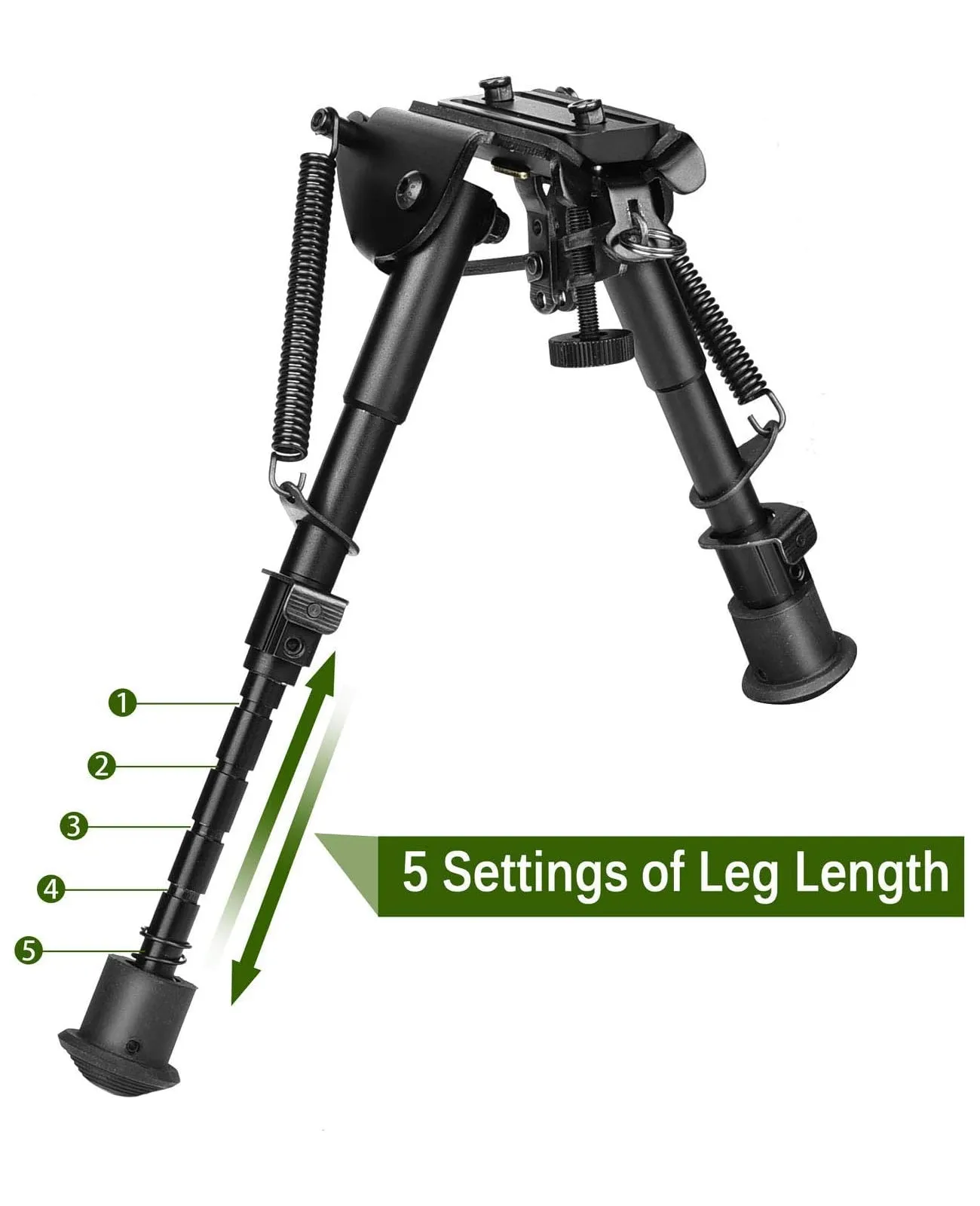 CVLIFE 6-9 Inches Bipod with Keymod Mount Adapter - Global