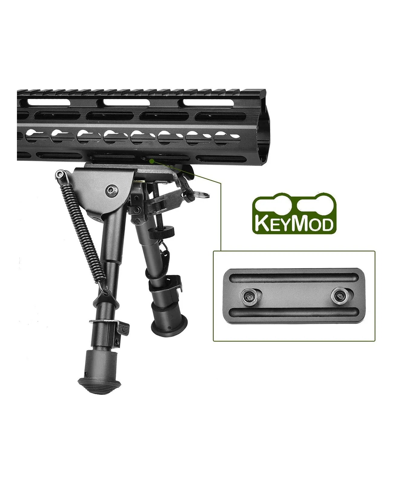 CVLIFE 6-9 Inches Bipod with Keymod Mount Adapter - Global