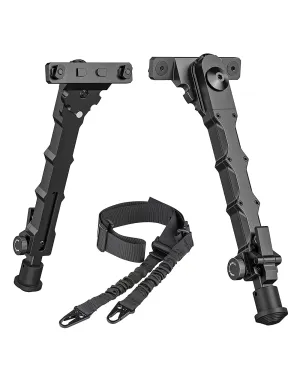 CVLIFE 7.5-9 Inches Rifle Bipod for M-Rail with Two Point Rifle Sling