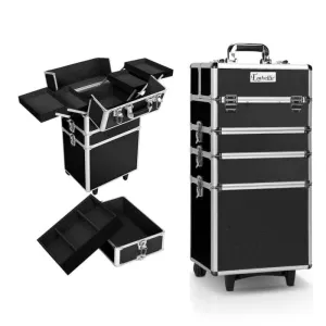 Embellir 7 In 1 Portable Cosmetic Beauty Makeup Trolley - Black