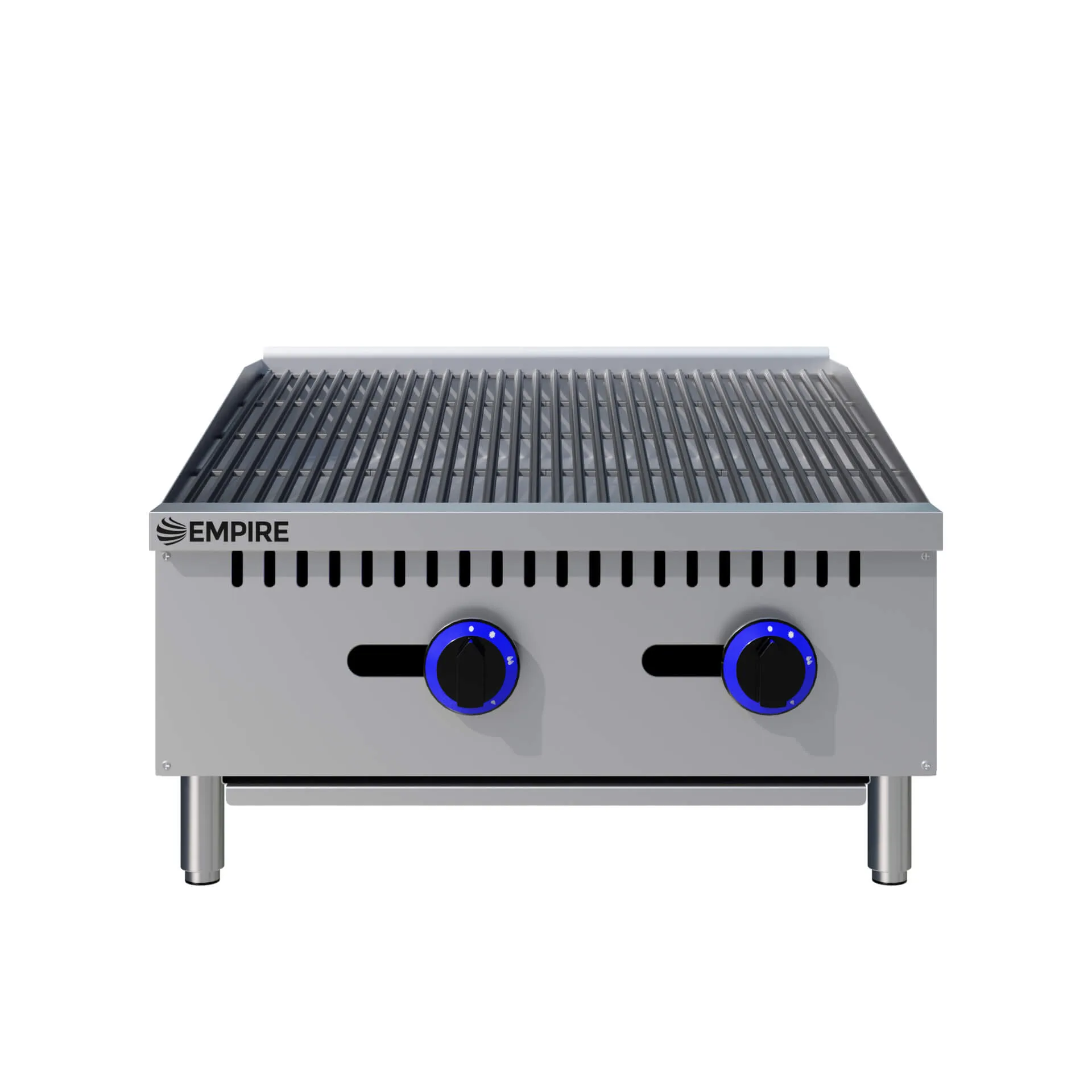 Empire 2 Burner Gas Countertop Chargrill Charbroiler 600mm Wide - EMP-RFS-24-R-OZ