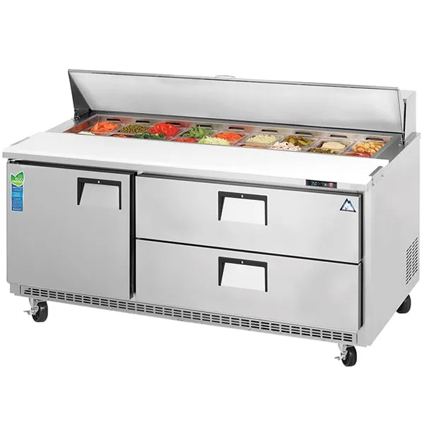 Everest EPBNR3-D2 Swing Top Prep Table 18 Pans 19 cu.ft.