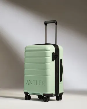 Expandable Cabin Suitcase in Aspen Green - Logo