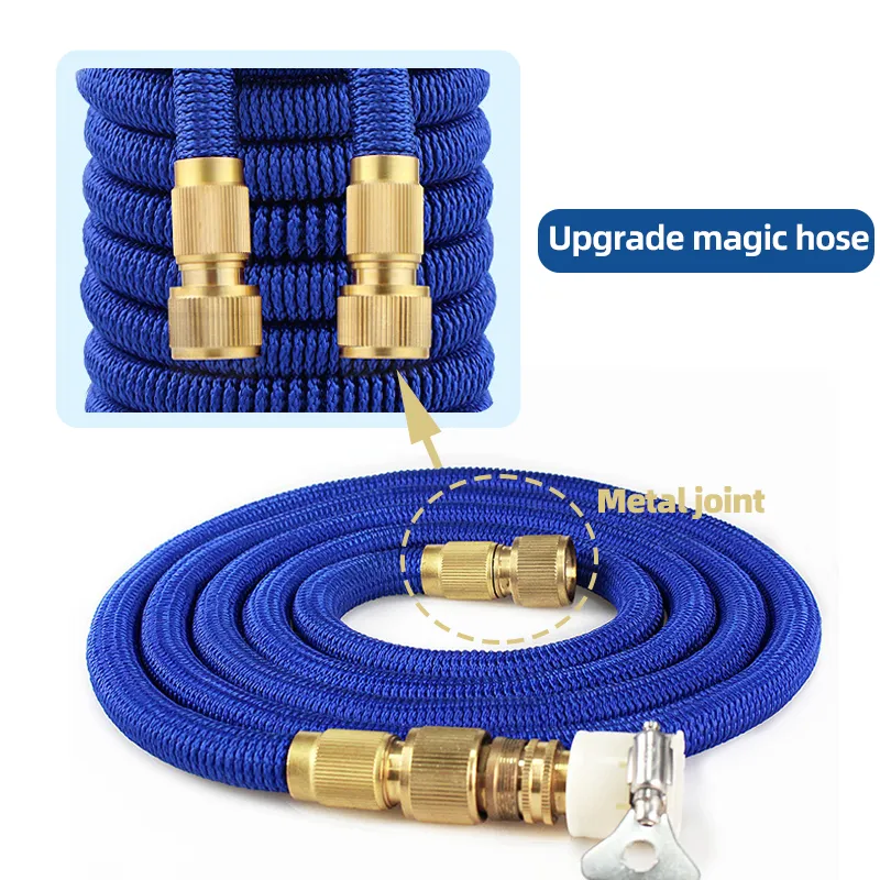 Expandable Garden Hose with Multi-Function Spray Nozzle