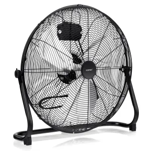 Floor Fan, 20-inch High Velocity Floor Fan with 145° Adjustable Tilt, 3-speed Adjustable