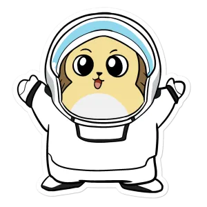 Freedom in Space Cartoon - Bubble-free stickers