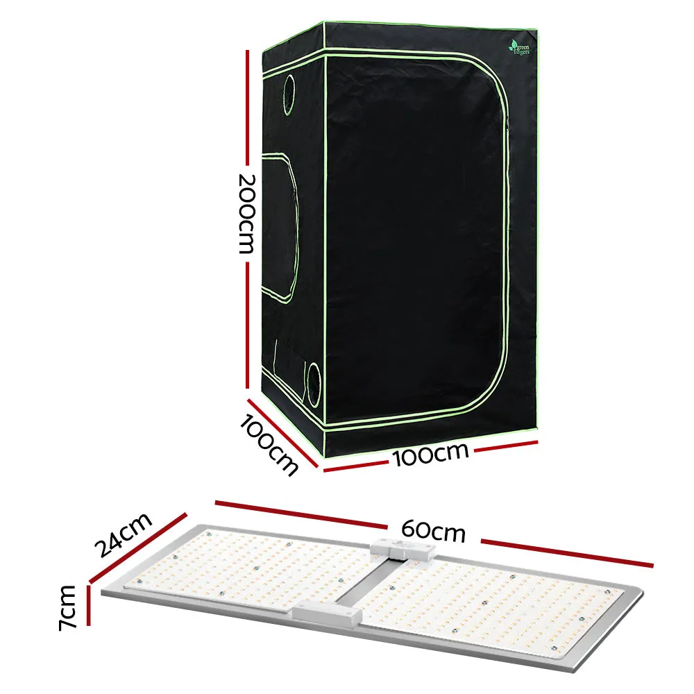 Full Spectrum Grow Tent Kit, 2200W LED, Steel Frame - Greenfingers