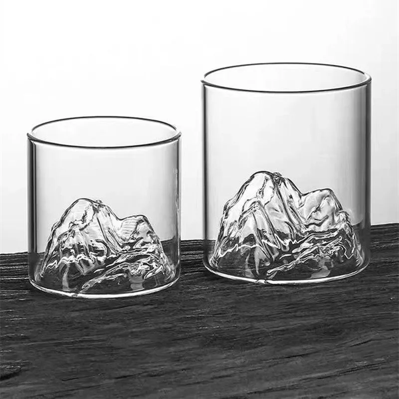 Glass Mountain View Household Water Cup