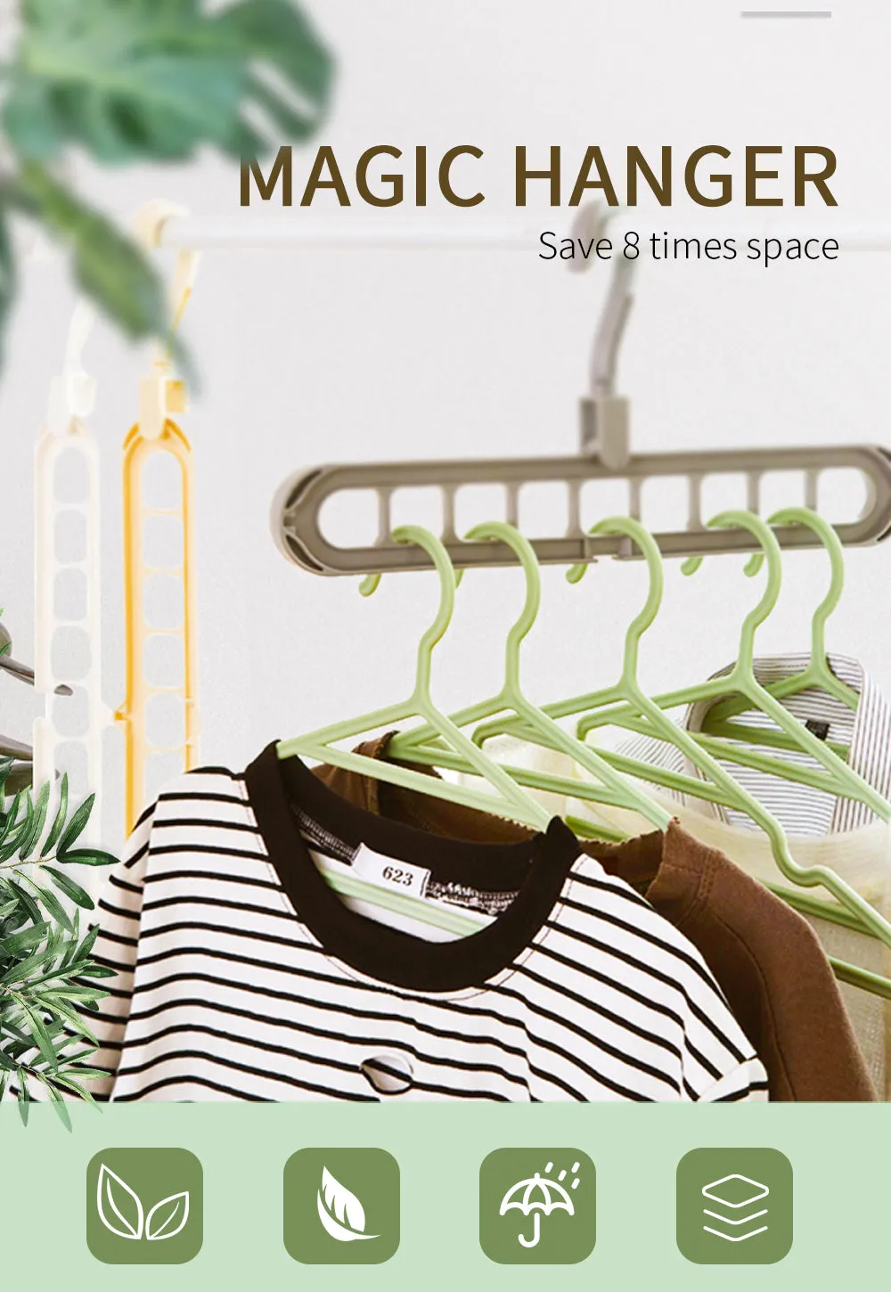 Handy - Multi-Port Clothes Hanger(2 Pc)