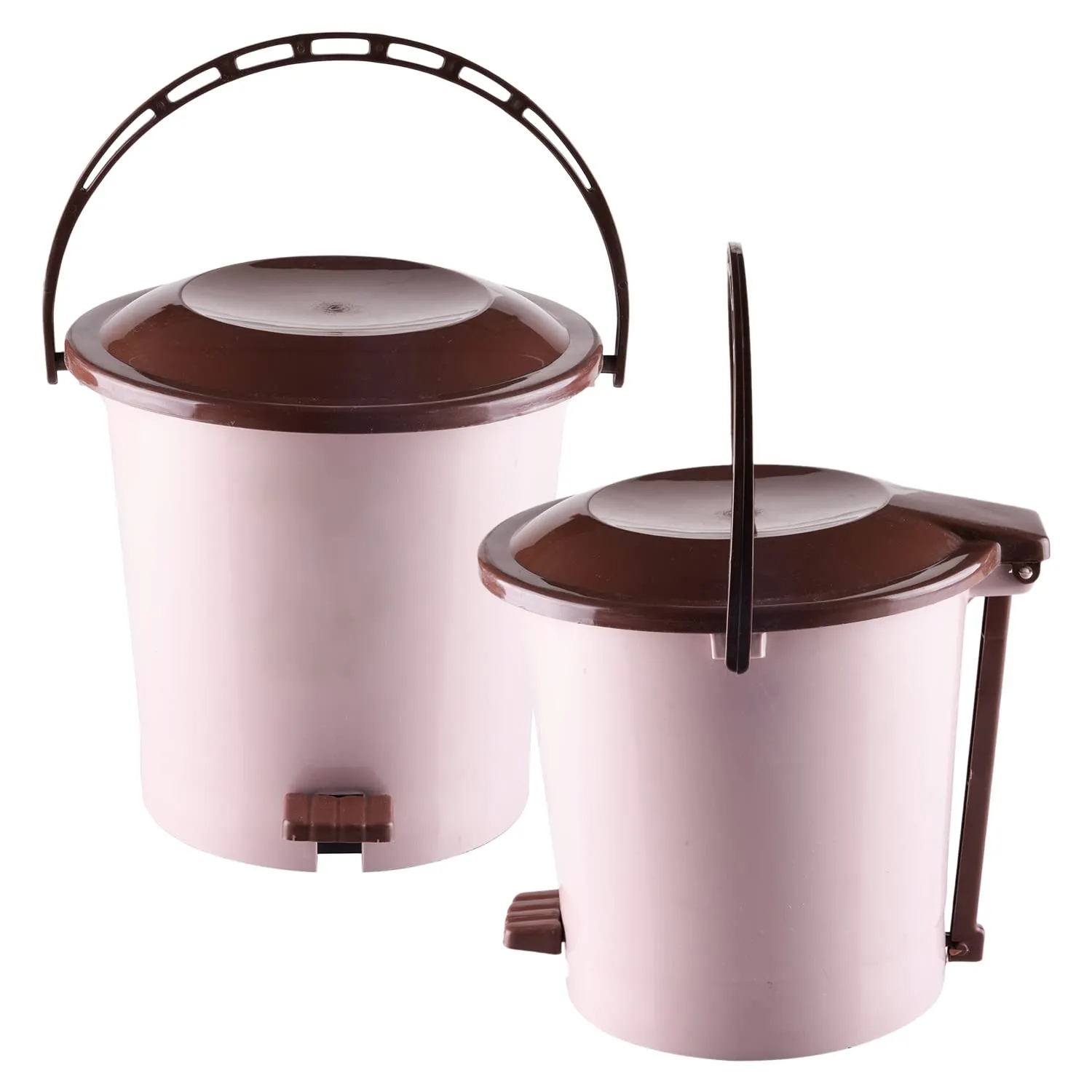 Heart Home Pedal Dustbin|Plastic Pedal Dustbin|Kitchen Waste Paper Bin|Dustbin For Bedroom|5 Liter Dustbin (Peach)