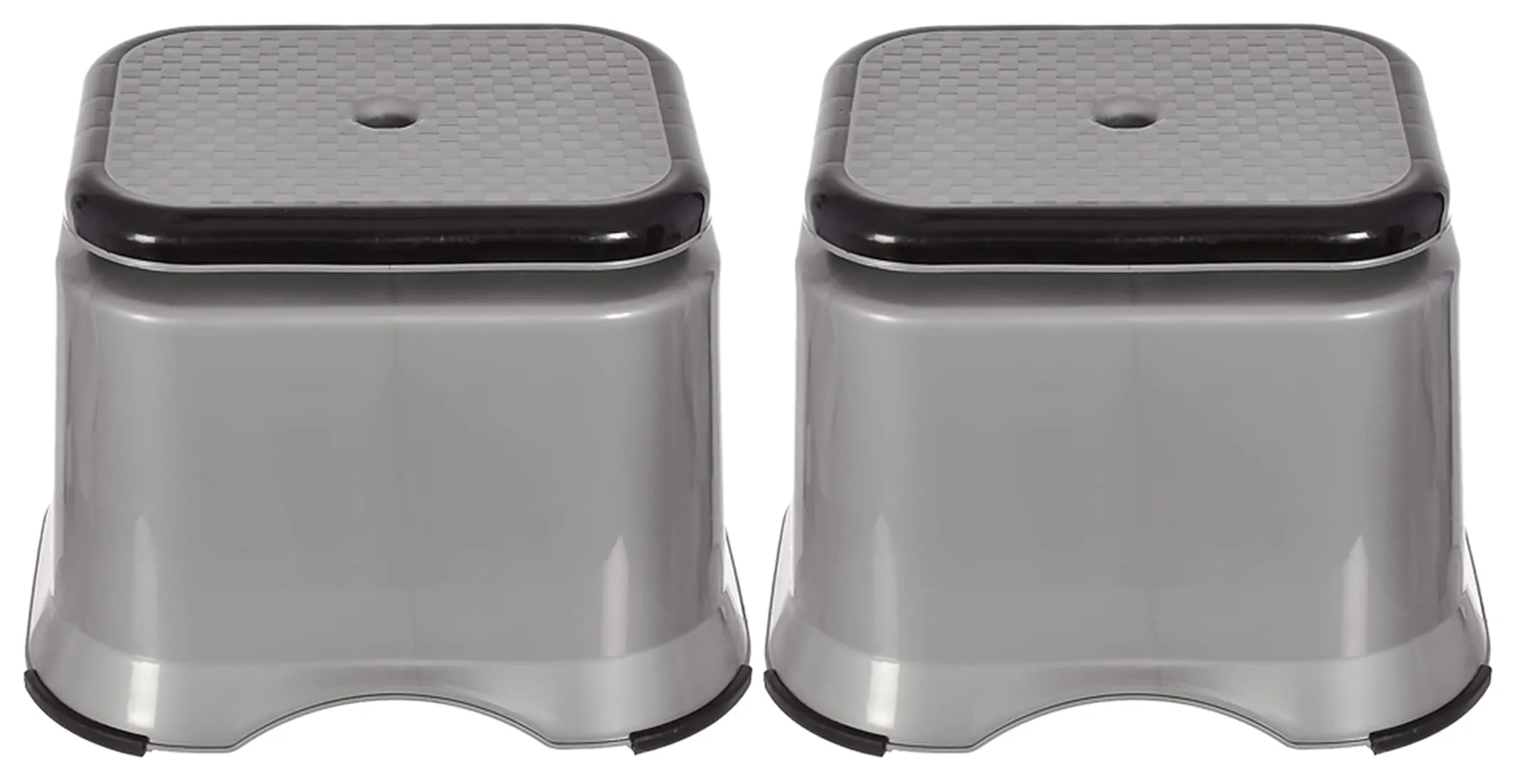 Heart Home Ultra 10 Multiuses Portable, Lightweight, Strong, Durable Plastic Bathroom/Step/Sitting Stool, Patla- (Grey)-46HH0147, Standard