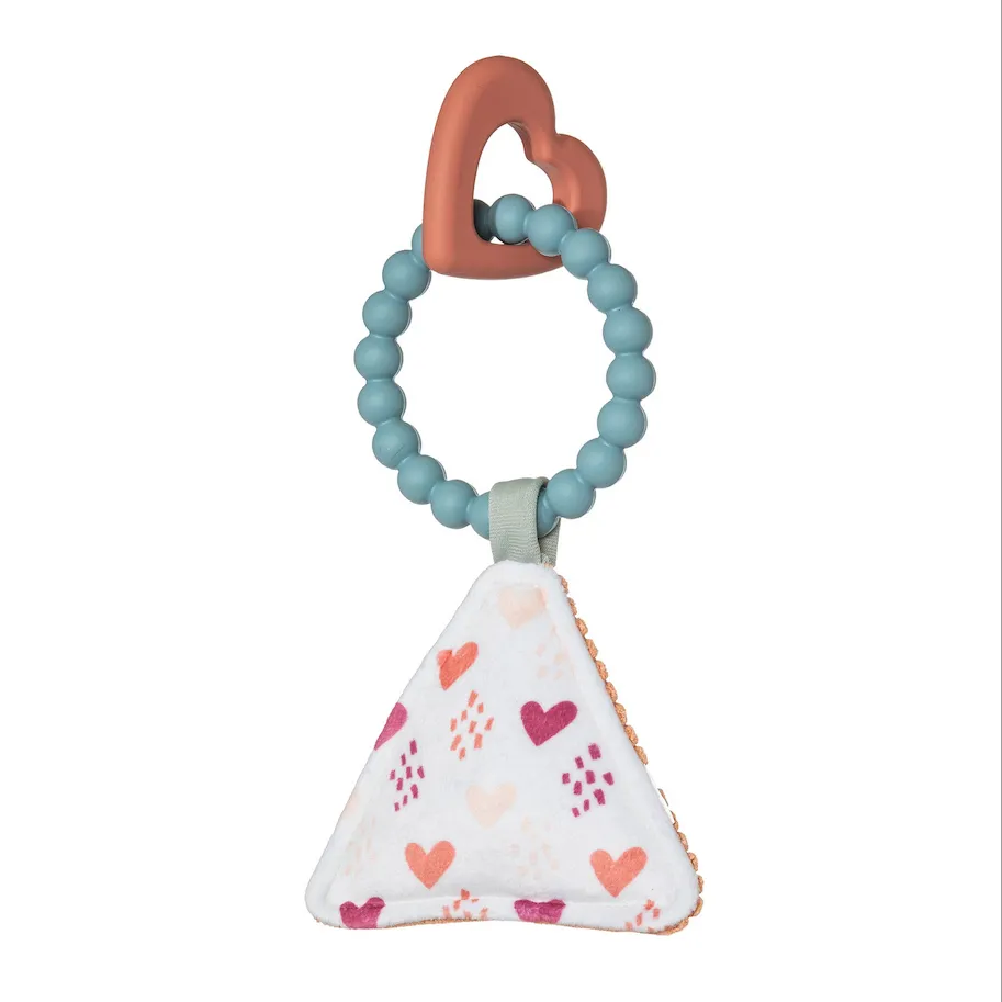 Heart Simply Silicone Teething Ring & Soft Squeaker