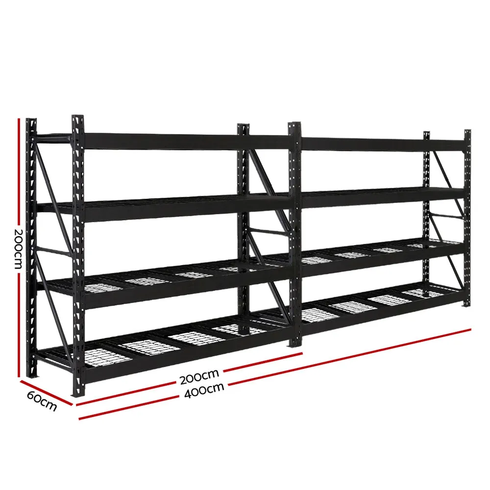 Heavy-Duty Adjustable Steel Garage Shelving Rack Set - Giantz