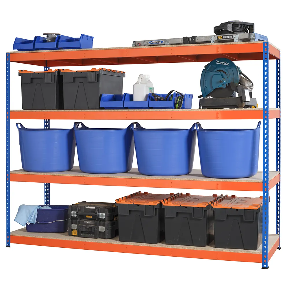 Heavy Duty Industrial Shelving Unit 4 Levels 2200mm High - Select Your Size | 400KG's UDL Per Shelf