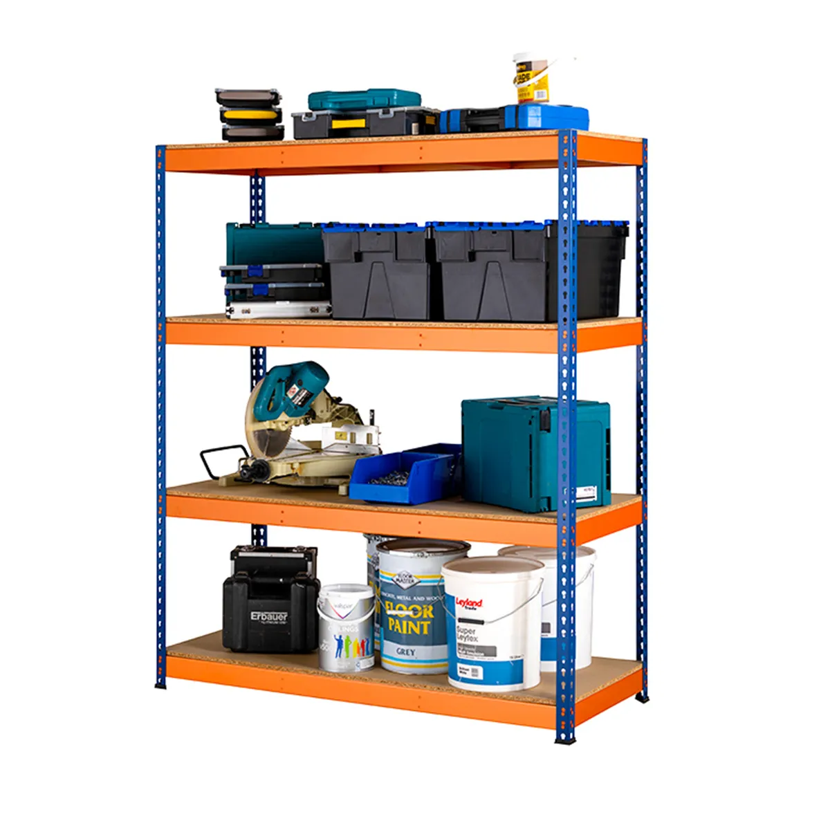 Heavy Duty Industrial Shelving Unit 4 Levels 2200mm High - Select Your Size | 400KG's UDL Per Shelf