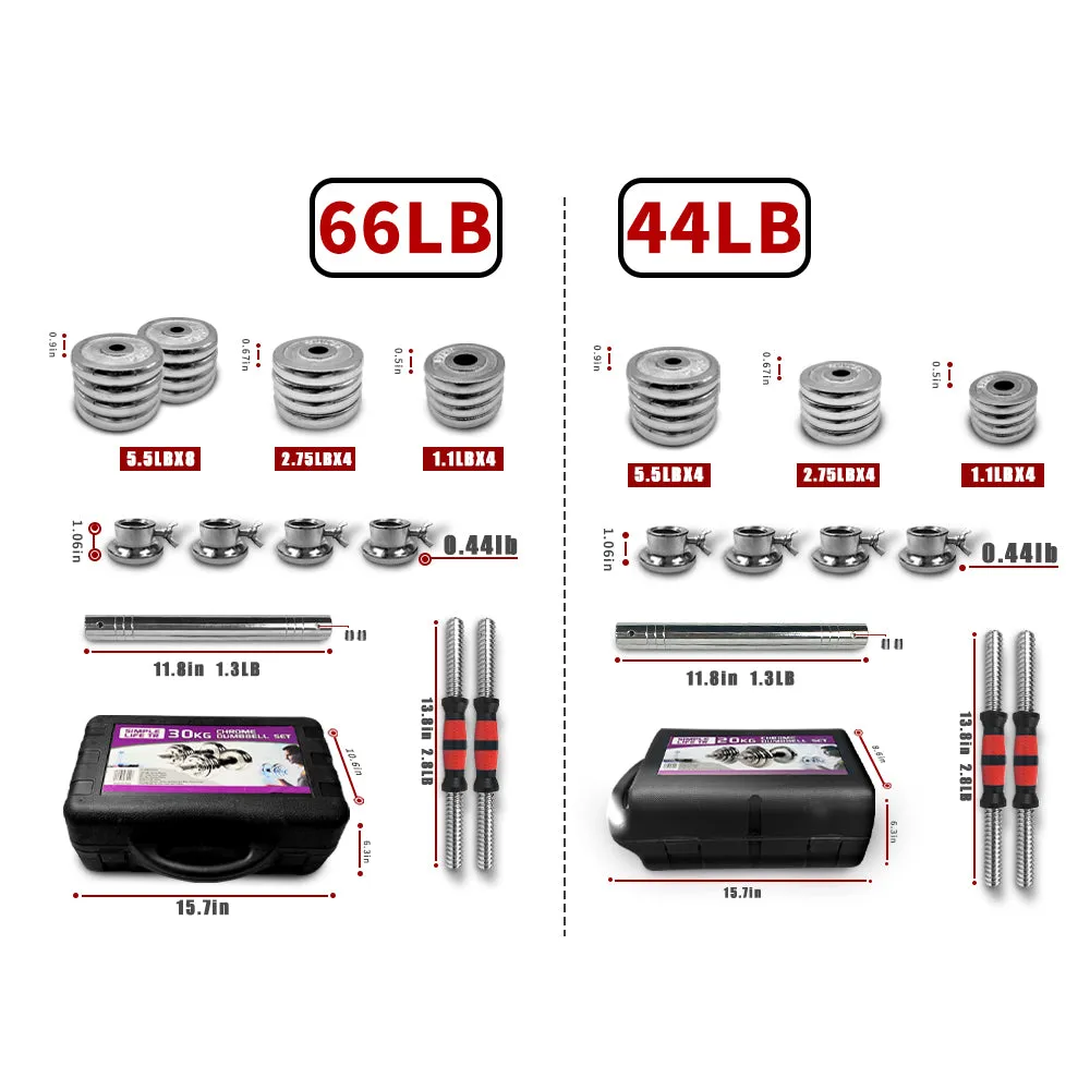 IFAST Adjustable Dumbbells Set 44LB/66LB