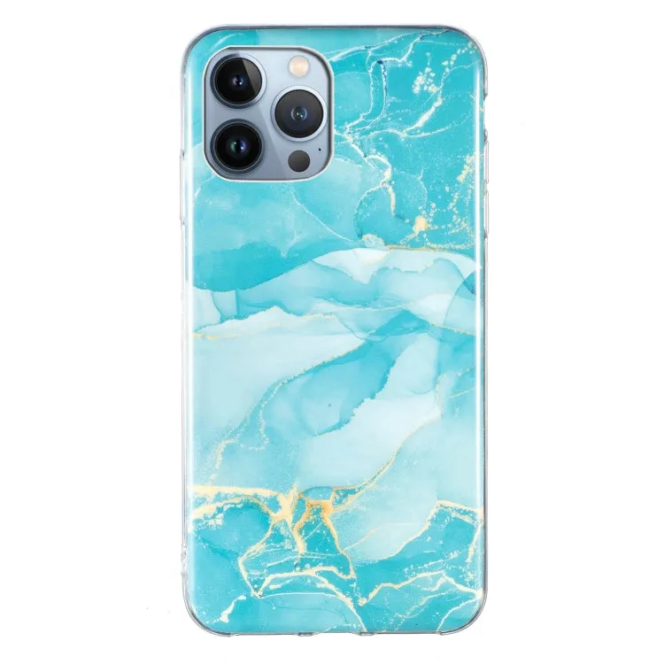 IMD Marble TPU Phone Case For iPhone 15 Pro Max