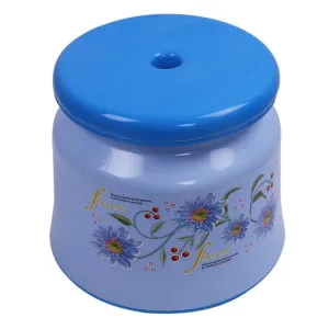 Kuber Industries Bathroom Stool|Plastic Stool for Bathroom|Anti-Slip with Strong Bearing|Solid Surface |Blue