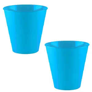 Kuber Industries Dustbin|Plastic Dustbin|Dustbins for Kitchen|Dustbin For Bedroom,Hall|Dustbin For office|8 Litre Dustbin|Pack of 2 (Sky Blue)