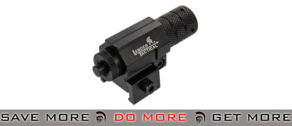 Lancer Tactical Airsoft Tactical Metal Compact Red Laser - Black