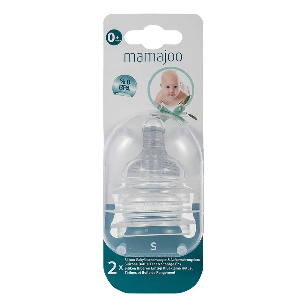 Mamajoo Silicone Bottle Teats with Storage Box (Pack of 2)