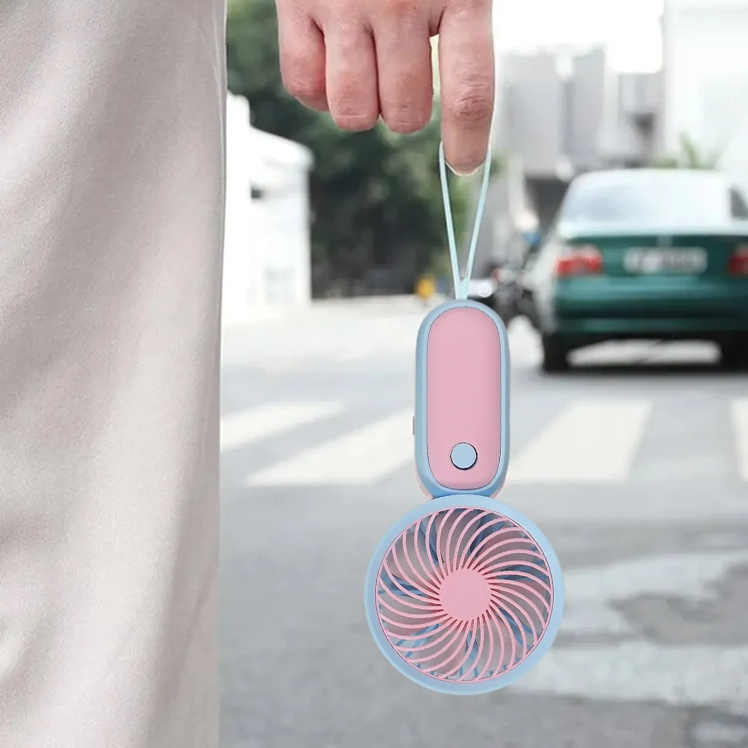 Mini Handheld Fan Portable Rechargeable Mini Fan Easy to Carry, for Home, Office, Travel and Outdoor Use (Battery Not Include)