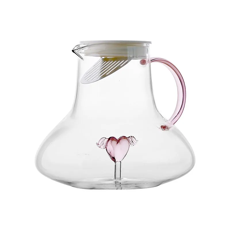 Minimalist Creative Water Pitcher Transparent Thick And High Temperature Resistant