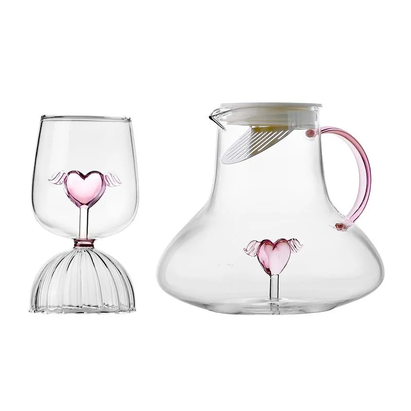 Minimalist Creative Water Pitcher Transparent Thick And High Temperature Resistant